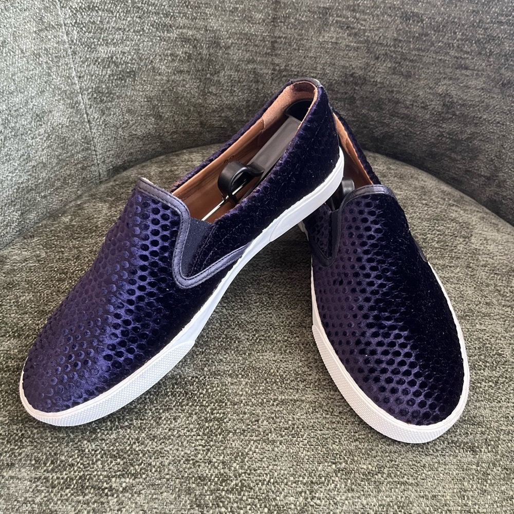 Jimmy Choo women velvet Purple Slip-On Shoes